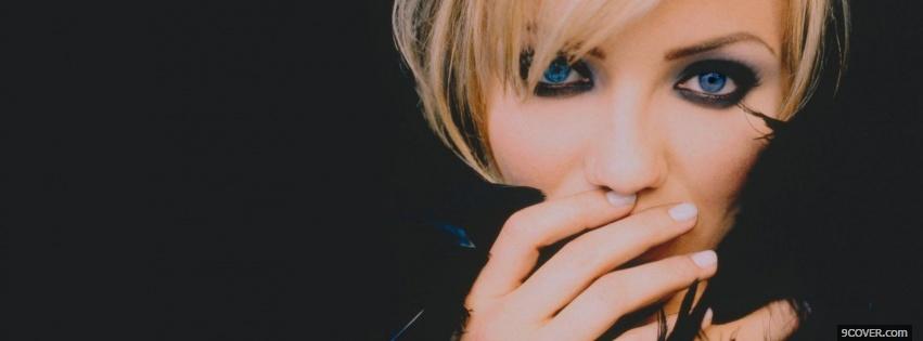 Photo great eye makeup cameron diaz Facebook Cover for Free