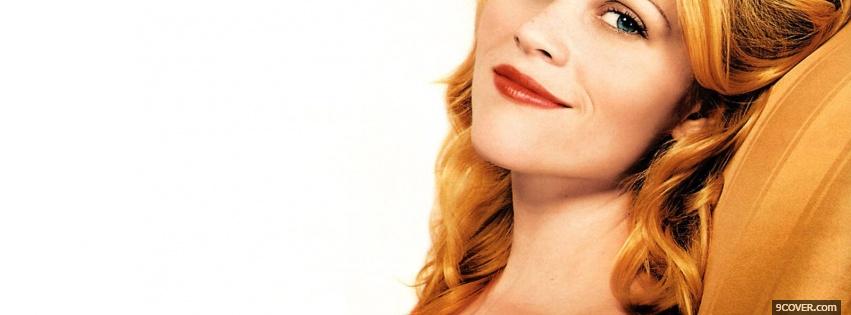 Photo red lips reese witherspoon celebrity Facebook Cover for Free