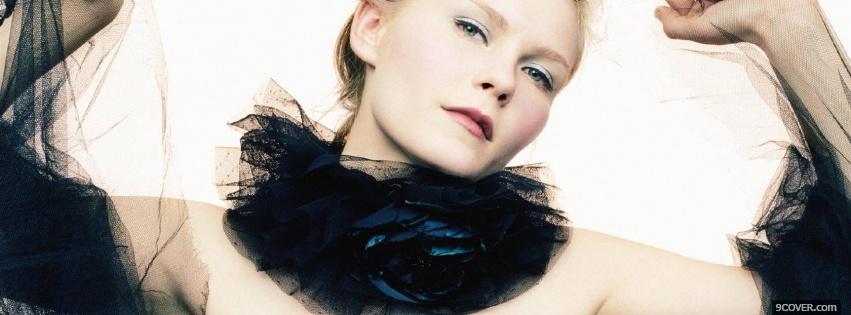 Photo female actress kirsten dunst Facebook Cover for Free
