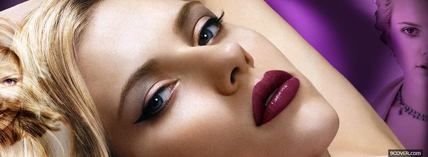 Photo scarlett johanson with makeup Facebook Cover for Free