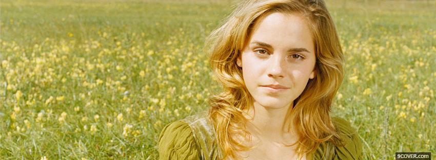 Photo celebrity emma watson natural look Facebook Cover for Free