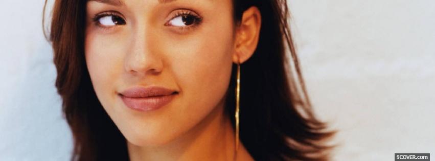 Photo celebrity curious eyes jessica alba Facebook Cover for Free