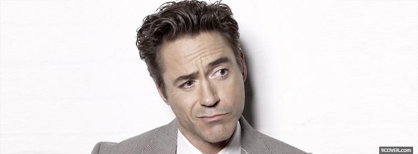 Photo robert downey jr funny Facebook Cover for Free