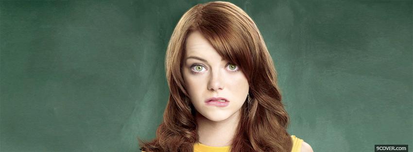 Photo emma stone biting lips Facebook Cover for Free