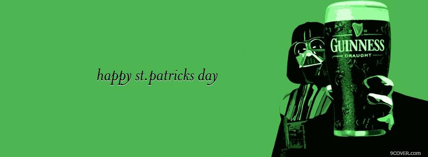 Photo st patrick star wars and guinness Facebook Cover for Free