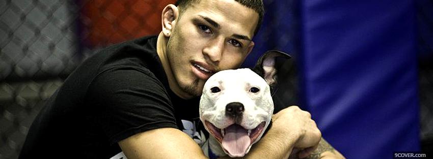 Photo sergio pettis and dog Facebook Cover for Free