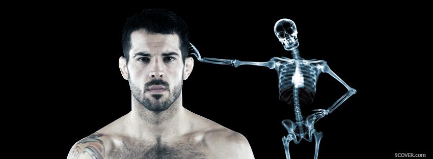 Photo mma fighter skeleton Facebook Cover for Free