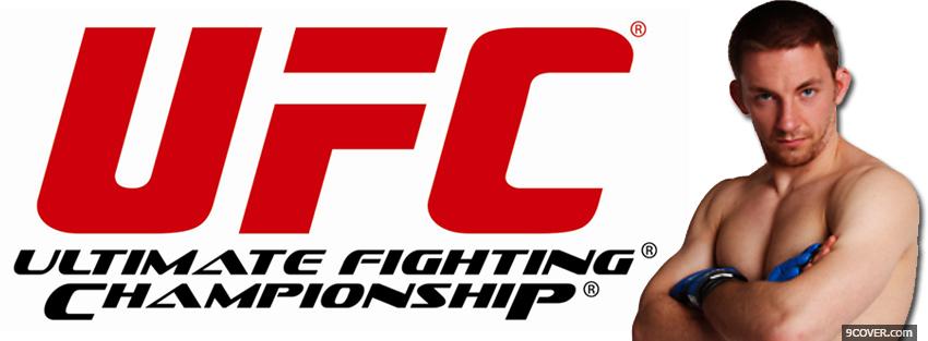 Photo red ufc logo fighter Facebook Cover for Free