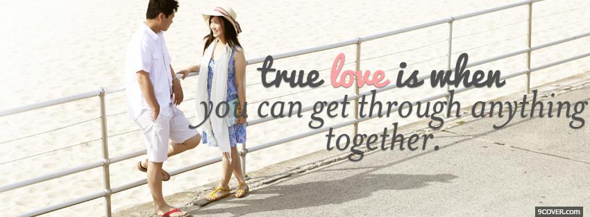 Photo cute true love quotes Facebook Cover for Free