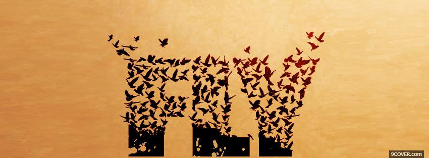 Photo beautiful birds fly quotes Facebook Cover for Free