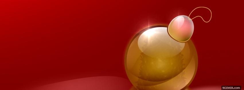 Photo shiny christmas bauble Facebook Cover for Free