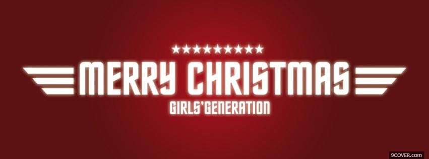 Photo girls generation merry christmas Facebook Cover for Free