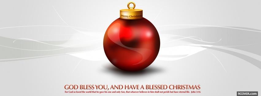 Photo red christmas bauble Facebook Cover for Free