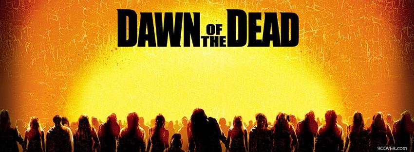 Photo dawn of the dead zombies walking Facebook Cover for Free