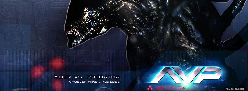 Photo movie aliens vs predator scary Facebook Cover for Free
