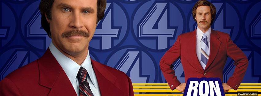 Photo comedy ron burgundy Facebook Cover for Free