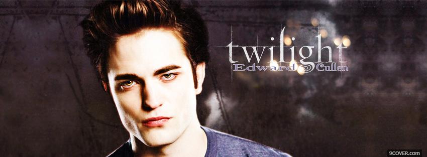 Photo serious edward cullen Facebook Cover for Free