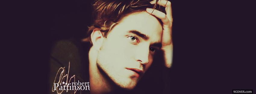 Photo movie serious robert pattison Facebook Cover for Free