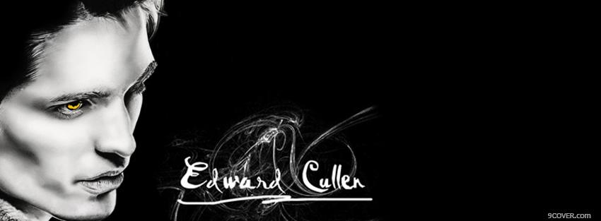 Photo black and white edward cullen Facebook Cover for Free