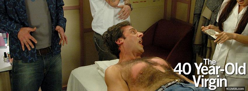 Photo the 40 year old virgin waxing Facebook Cover for Free