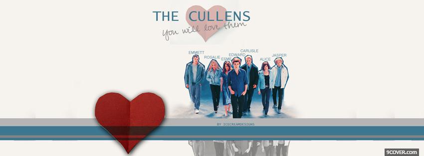 Photo movie the cullen family Facebook Cover for Free