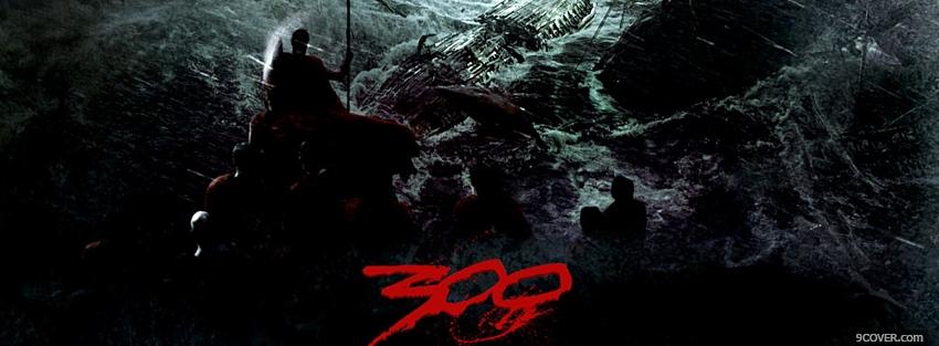 Photo movie 300 warriors in the water Facebook Cover for Free