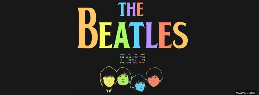 Photo colorful the beatles Facebook Cover for Free