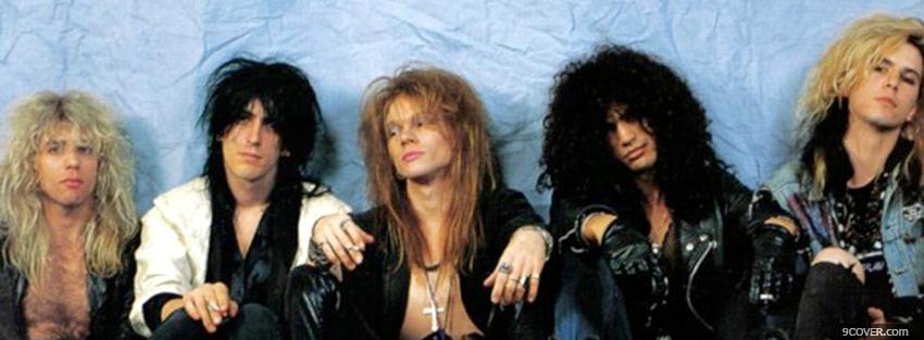 Photo guns n roses group Facebook Cover for Free