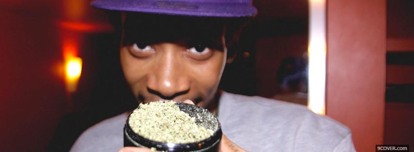 Photo wiz khalifa with weed Facebook Cover for Free