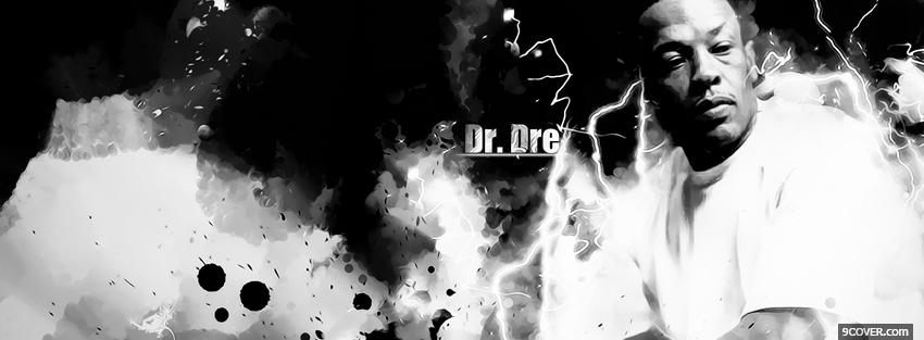 Photo dr dre black and white Facebook Cover for Free