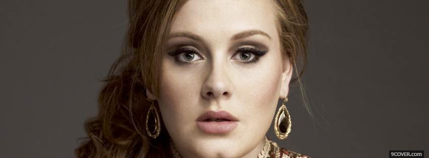 Photo face of singer adele Facebook Cover for Free