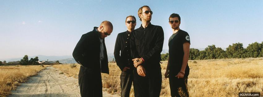 Photo coldplay with sunglasses Facebook Cover for Free