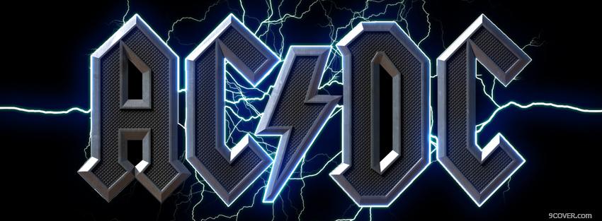 Photo acdc with lightning Facebook Cover for Free