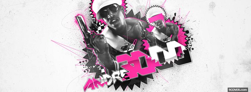 Photo holding gun andre 3000 Facebook Cover for Free