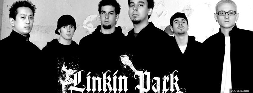 Photo linkin park black and white Facebook Cover for Free