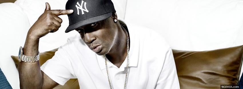 Photo grand master flash with cap Facebook Cover for Free