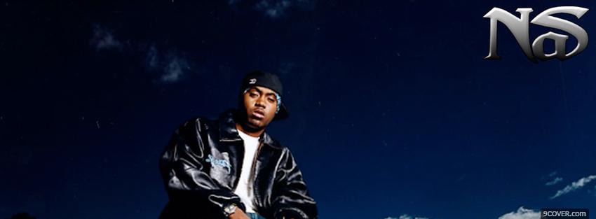 Photo nas and blue sky music Facebook Cover for Free