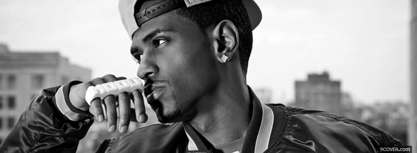Photo big sean black and white Facebook Cover for Free