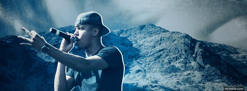 Photo j cole singing and mountains Facebook Cover for Free