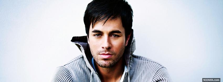 Photo enrique iglesias with hoodie Facebook Cover for Free