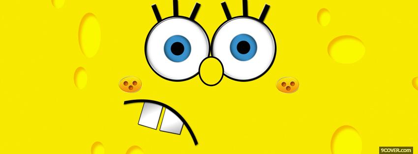 Photo sponge bob face worried Facebook Cover for Free