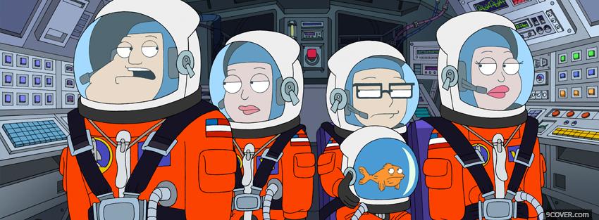 Photo american dad in space Facebook Cover for Free