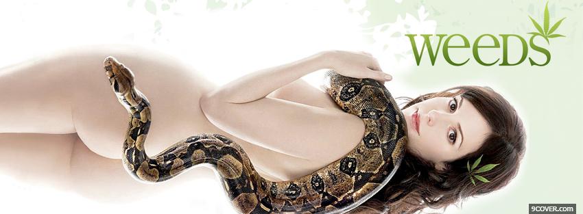 Photo woman with snake weeds Facebook Cover for Free Photo woman with snake weeds Facebook Cover for Free