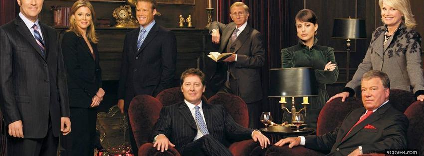 Photo tv shows boston legal actors sitting Facebook Cover for Free