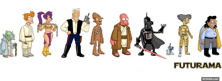 Photo tv shows futurama cast standing Facebook Cover for Free