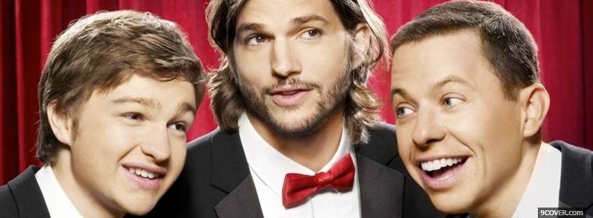 Photo two and a half men ashton kutcher Facebook Cover for Free