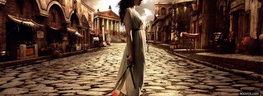 Photo tv shows rome with woman Facebook Cover for Free