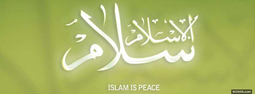 Photo islam is peace Facebook Cover for Free