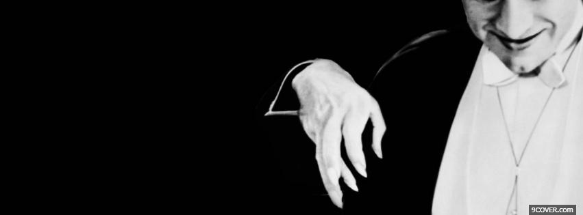 Photo black and white dracula Facebook Cover for Free