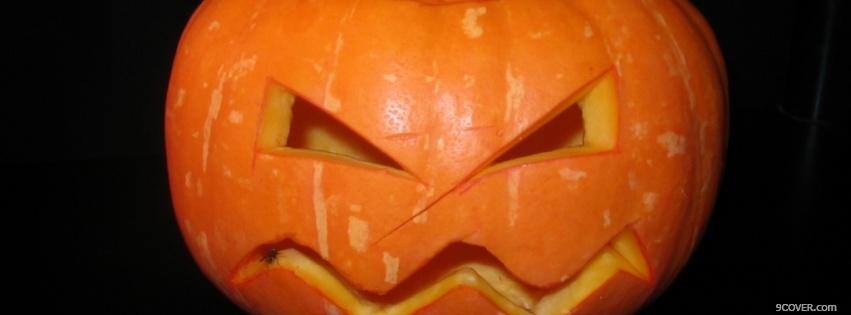 Photo carved pumpkin Facebook Cover for Free